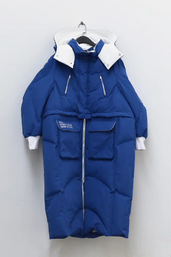 CHENPENG blue mixed white coat jacket CP19AWJ010